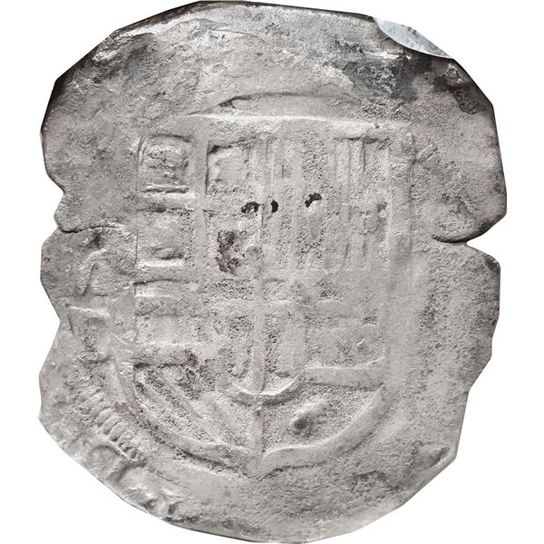 MEXICO, Mexico City, cob 8 reales, Philip III, assayer D, Grade 2, NGC / shipwreck effect (São José