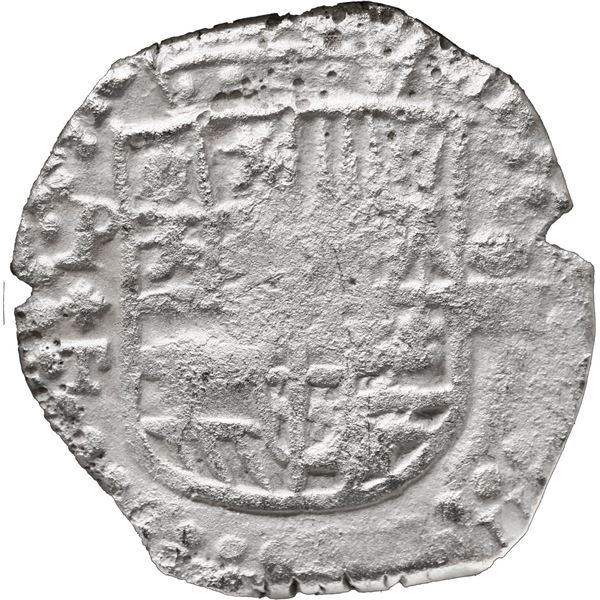 BOLIVIA, Potosí, cob 8 reales, 1620 T, Grade 2, NGC / shipwreck effect (São José Shipwreck Label).