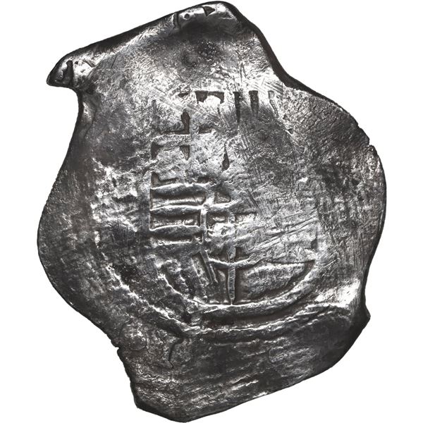 MEXICO, Mexico City, cob 8 reales, Philip IV, assayer not visible (P), canvas impression on obverse.