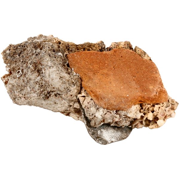 MEXICO, Mexico City, cob 8 reales, probably Philip IV, assayer not visible, single coin and earthenw