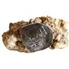 Image 1 : MEXICO, Mexico City, cob 4 reales, Philip IV, assayer P, single coin embedded in a chunk of coral, a