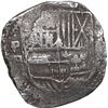 Image 1 : BOLIVIA, Potosí, cob 8 reales, Philip IV, assayer TR (mid- to late 1630s).
