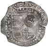 Image 1 : BOLIVIA, Potosí, cob 8 reales, (1649) O, with crown-alone countermark on shield, ex-Ponte, ex-Hudson