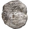 Image 1 : BOLIVIA, Potosí, cob 8 reales, 1650 (Spanish 5) O, with crowned-•F• countermark on