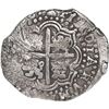 Image 2 : BOLIVIA, Potosí, cob 8 reales, 1650 O, with crowned-•F• countermark (two dots) on 
