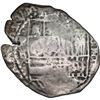 Image 1 : BOLIVIA, Potosí, cob 8 reales, 1651 E, with crowned-O and crowned-P countermarks on cross (very rare