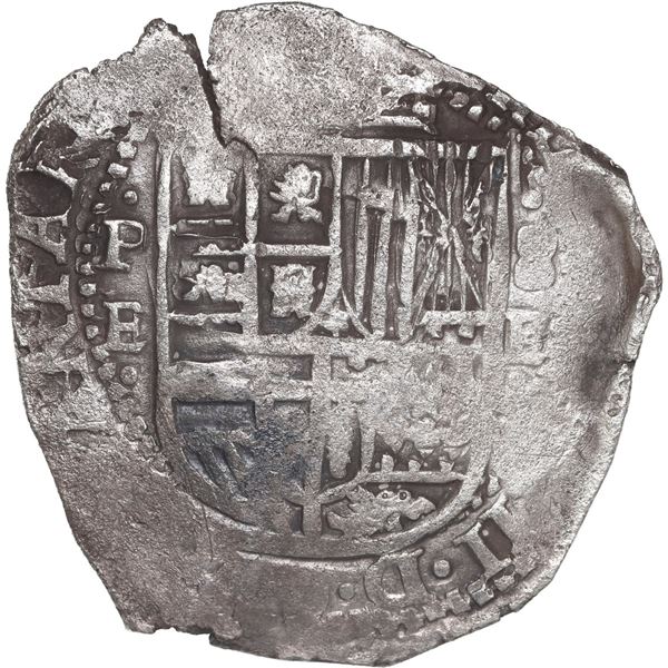 BOLIVIA, Potosí, cob 8 reales, (1651-52) E, no countermark (rare).