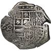 Image 1 : BOLIVIA, Potosí, cob 4 reales, (1649-50) O, with crown-alone countermark (rare variety) on cross, ex