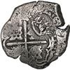 Image 2 : BOLIVIA, Potosí, cob 4 reales, (1649-50) O, with crown-alone countermark (rare variety) on cross, ex