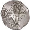 Image 2 : BOLIVIA, Potosí, cob 4 reales, (1649-50) O, with crowned-•F• (two dots) countermar