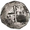 Image 2 : BOLIVIA, Potosí, cob 4 reales, (1650) O, with pentagonal crowned-1652 countermark (unique) on cross,