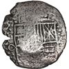Image 1 : BOLIVIA, Potosí, cob 4 reales, (1650) O, with crowned-script-P countermark (very rare) on cross, ex-
