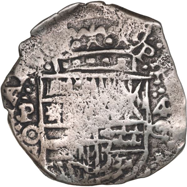 BOLIVIA, Potosí, cob 4 reales, (1650) O, no countermark (rare), ex-Ponte, Mastalir Plate.
