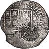 Image 1 : BOLIVIA, Potosí, cob 4 reales, (1650-51) O, with crowned-•F• (four dots) counterma