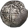 Image 2 : BOLIVIA, Potosí, cob 4 reales, (1650-51) O, with crowned-•F• (four dots) counterma