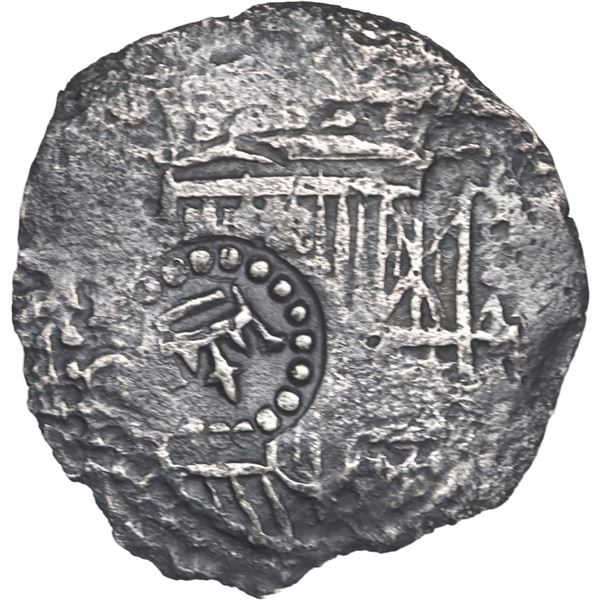 BOLIVIA, Potosí, cob 4 reales, (1650-51) O, with crown-alone countermark on shield, ex-Ponte, Mastal
