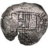 Image 1 : BOLIVIA, Potosí, cob 4 reales, 1651 E, with crown-alone (rare variety) countermark on cross, ex-Pont