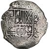 Image 1 : BOLIVIA, Potosí, cob 4 reales, (1651-52) E, with crowned-O and crowned-arms countermarks on cross (v