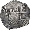 Image 1 : BOLIVIA, Potosí, cob 4 reales, (1651-52) E, with crown-alone countermark (rare variety) on cross, ex