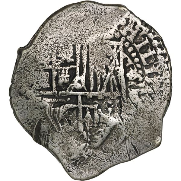 BOLIVIA, Potosí, cob 4 reales, (1651-52) E, with crowned-O countermark on cross, ex-Ponte, Mastalir 