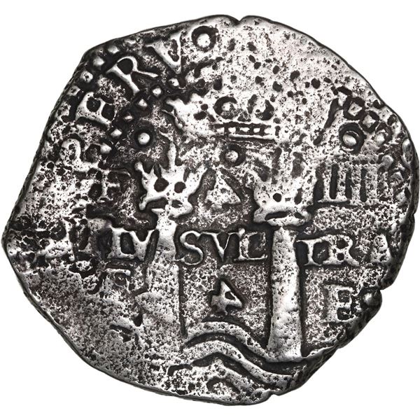 BOLIVIA, Potosí, cob 4 reales, 1652 E, transitional McLean Type II, retrograde 4's, ex-Ponte.
