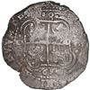 Image 2 : BOLIVIA, Potosí, cob 8 reales, 1654 E, •8• above cross.
