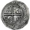 Image 2 : PERU, Lima, "Star of Lima" type, cob 8 reales presentation strike, 1659 V, mintmark * above LIMA, V 