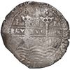 Image 1 : BOLIVIA, Potosí, cob 8 reales, 1653 E, •PH• at top, four-digit date below cross.