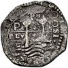 Image 1 : BOLIVIA, Potosí, cob 8 reales, 1656 E, PH at top, NGC VF details / sea salvaged.