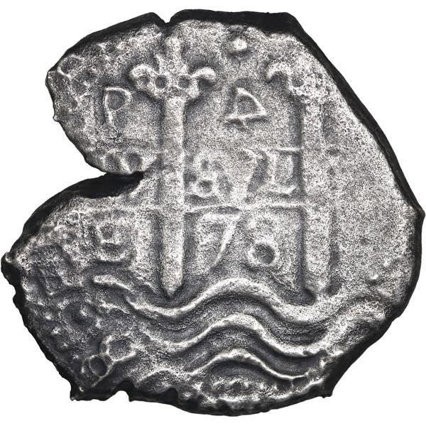 BOLIVIA, Potosí, cob 4 reales, 1678 E, retrograde denomination 4, ex-Ponte.