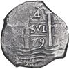 Image 1 : BOLIVIA, Potosí, cob 4 reales, 1679 E, extremely rare, ex-Ponte.