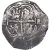Image 2 : BOLIVIA, Potosí, cob 8 reales, 1656 E, PH at top.