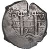 Image 1 : BOLIVIA, Potosí, cob 8 reales, 1694 VR.