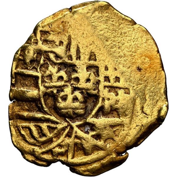 MEXICO, Mexico City, gold cob 1 escudo, (1711-12) J, crosslet cross, NGC AU 50 (1715 Fleet Shipwreck