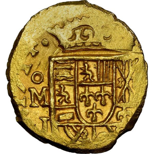 MEXICO, Mexico City, gold cob 1 escudo, 1714 J, NGC MS 65 (1715 Fleet Shipwreck Label), ex-Herbruger