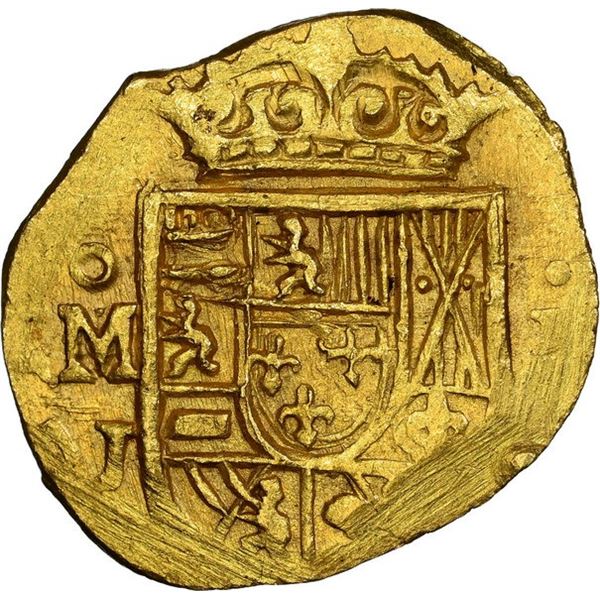 MEXICO, Mexico City, gold cob 1 escudo, (1714) J, NGC MS 65 (1715 Fleet Shipwreck Label).
