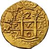 Image 1 : PERU, Lima, gold cob 2 escudos, 1705 H, rare, NGC MS 63 (1715 Fleet Shipwreck Label), finest known i