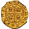 Image 2 : PERU, Cuzco, gold cob 2 escudos, 1698 M, HISPANIRVM error, broad flan ("Lima" cut), very rare, NGC M