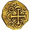 Image 2 : COLOMBIA, Bogotá, gold cob 2 escudos, 1704/3 no assayer (Arce), dots in tressure-dimple ringlets, NG