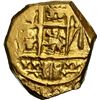 Image 1 : COLOMBIA, Bogotá, gold cob 2 escudos, Charles II posthumous, no assayer (Arce), NGC MS 62 (1715 Flee
