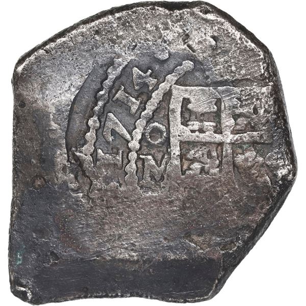 MEXICO, Mexico City, cob 8 reales, 1714 J, new style shield, old style cross. ex-Pullin