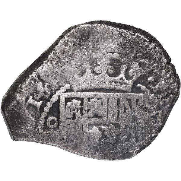 MEXICO, Mexico City, cob 8 reales, 1714 (J), new style shield and cross.