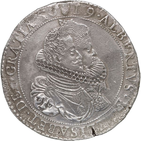 NETHERLANDS (Spanish), Brabant, Antwerp mint, portrait ducatoon, Albert and Isabel, 1619.