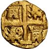 Image 2 : PERU, Lima, gold cob 4 escudos, 1750 R, mule with 8E cross side, rare, NGC MS 62 (Shipwreck Blue Lab