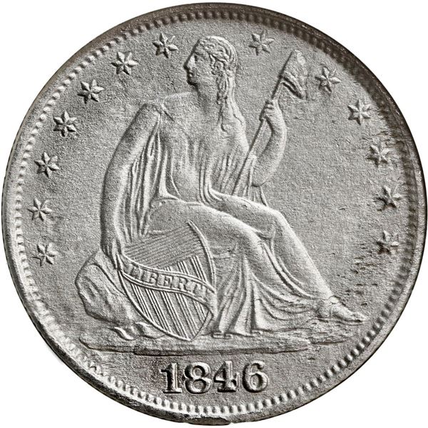 UNITED STATES, New Orleans mint, Seated Liberty half dollar, 1846-O, medium date, NGC Shipwreck Effe
