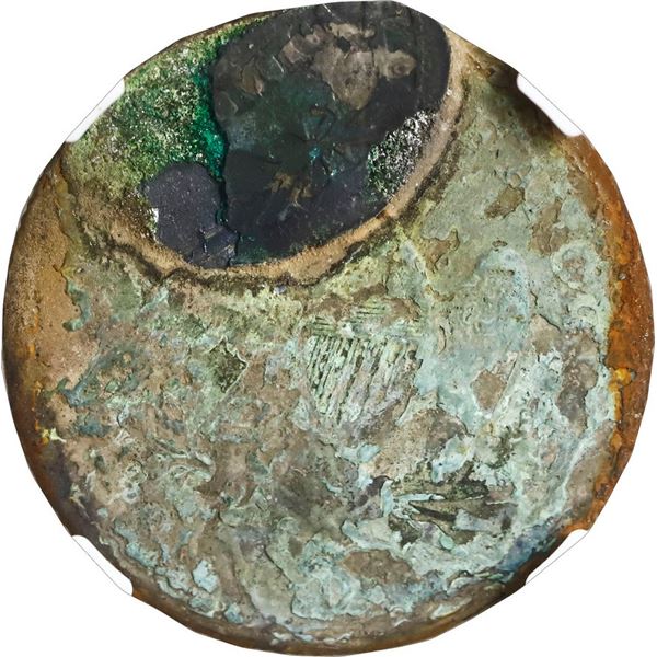 UNITED STATES, Philadelphia mint, Seated Liberty 25 cents (encrusted), date not visible (1838-57), w