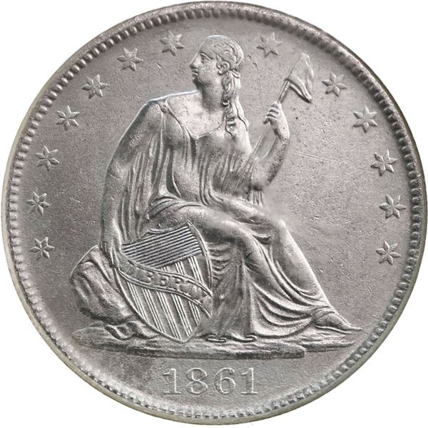 UNITED STATES, New Orleans mint, Seated Liberty half dollar, 1861-O, Louisiana issue (die W-04), NGC