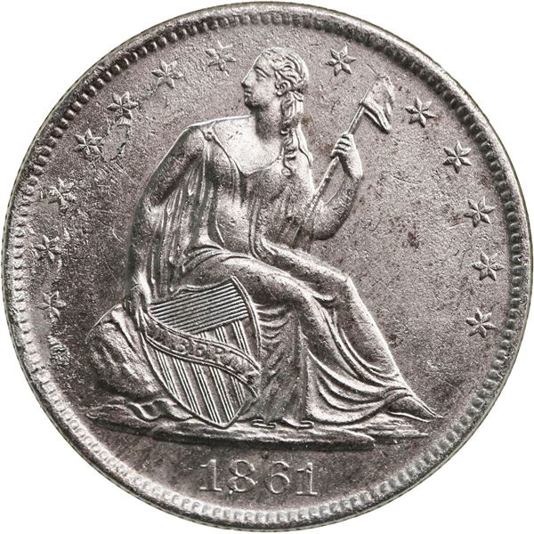 UNITED STATES, New Orleans mint, Seated Liberty half dollar, 1861-O, Confederate States issue (die W