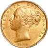 Image 1 : AUSTRALIA (under Great Britain), Melbourne, gold sovereign, Victoria (young head), 1872-M, shield ty