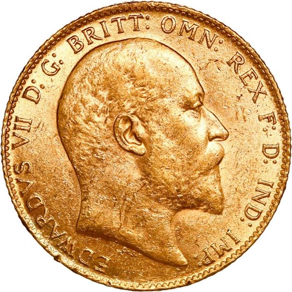 GREAT BRITAIN, London, England, gold sovereign, Edward VII, 1906, ex-Lloyd's.